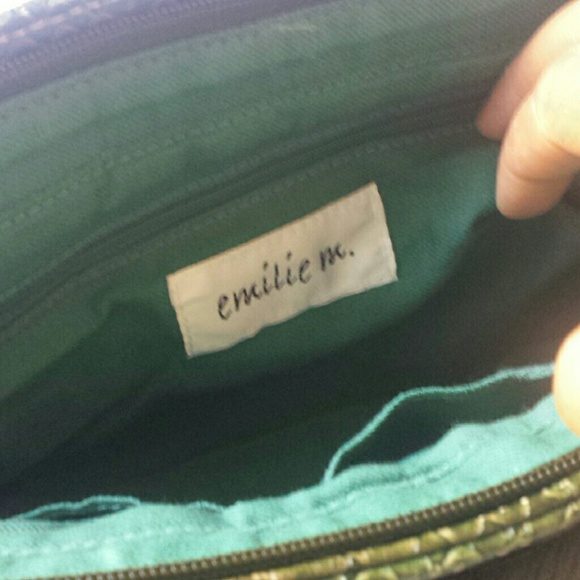 Emilie M. Green/Brownish Faux Snake Skin Purse - Picture 5 of 8